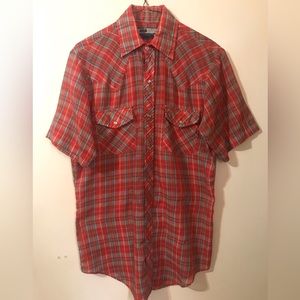 VTG western style snap button down shirt